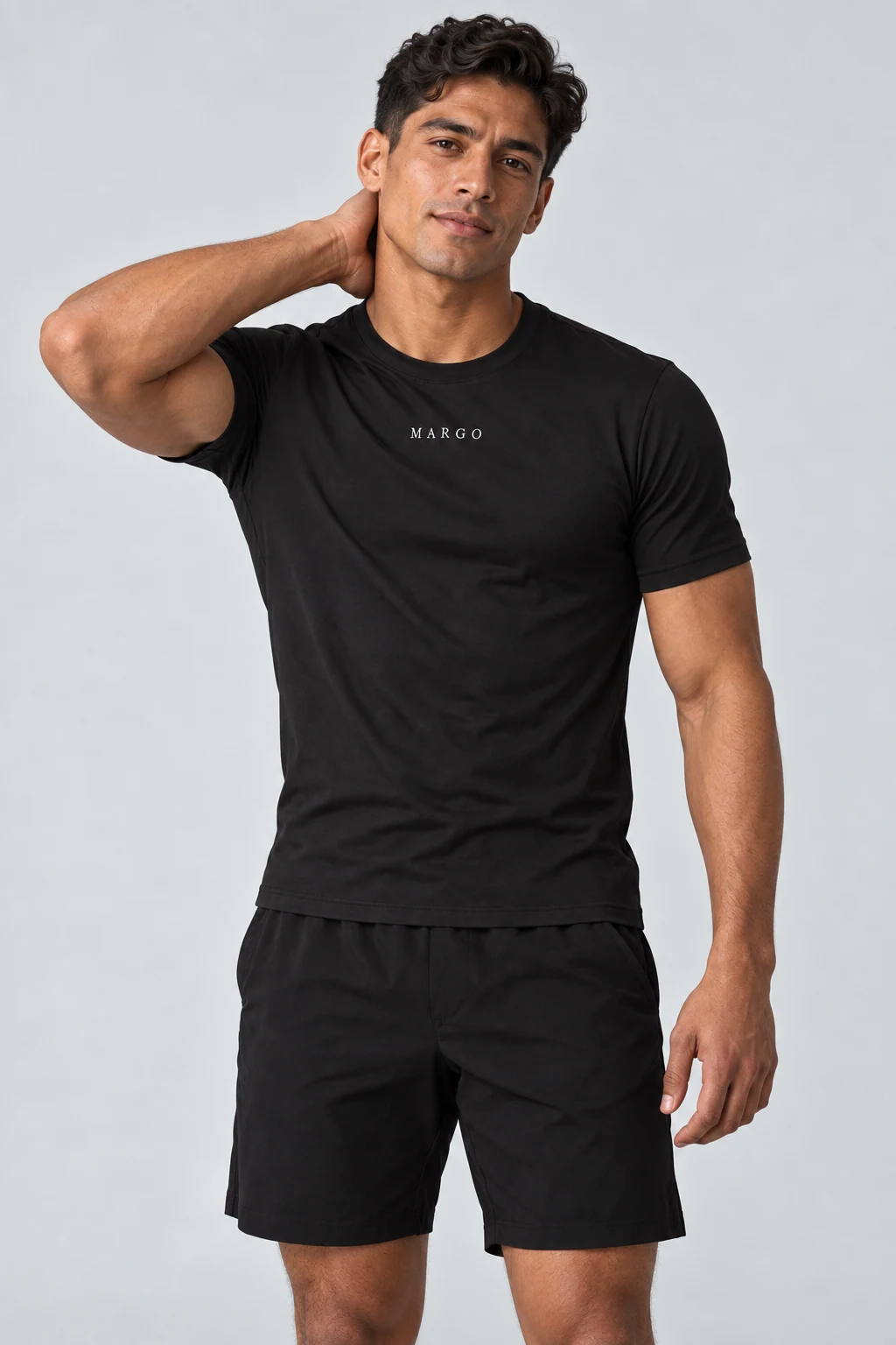 MARGO Performance Tee | Chest logo, Jet Black